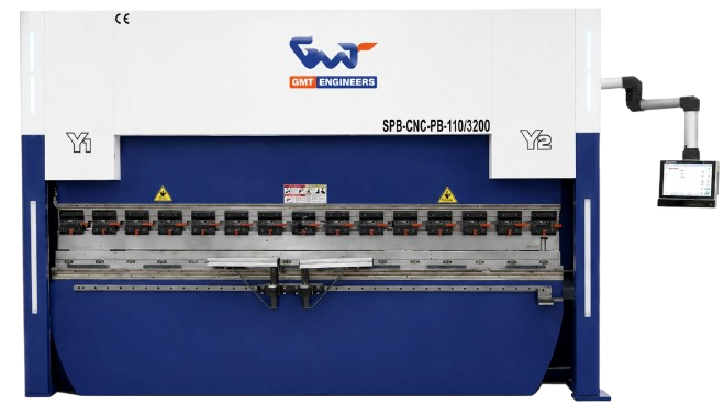 GMT Engineers SPB Series Servo Controlled CNC Press Brake model 110/3200 for high-precision sheet metal fabrication