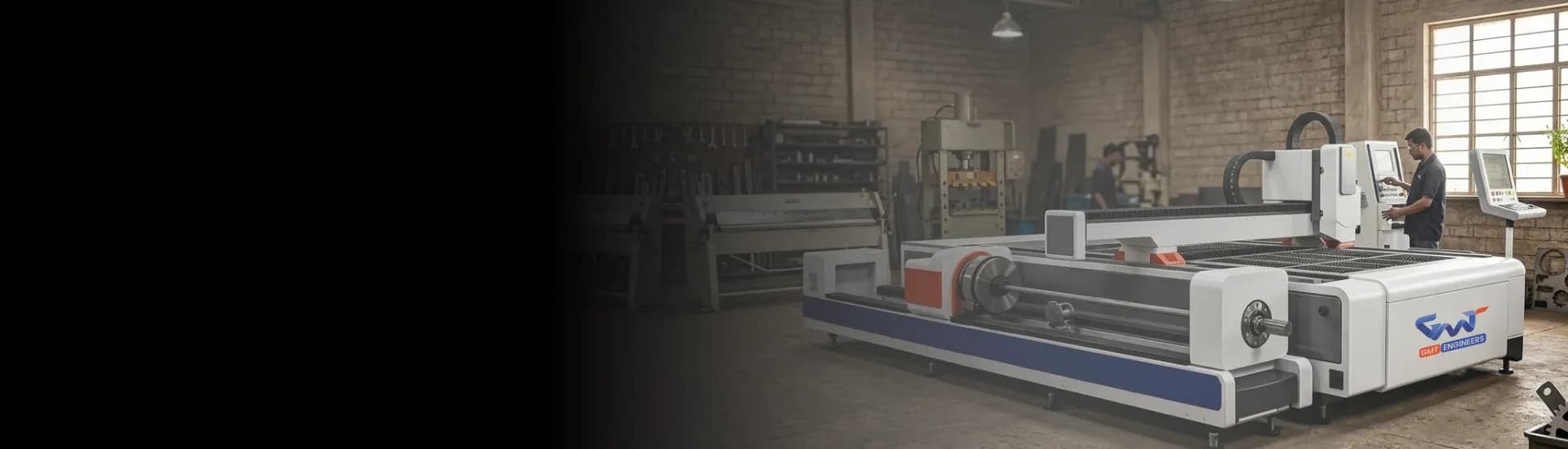 Dedicated CNC Tube Laser cutting machine processing structural profiles